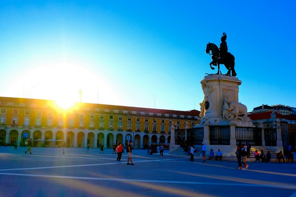 Charging into the Sunset at Riverfront Square Print