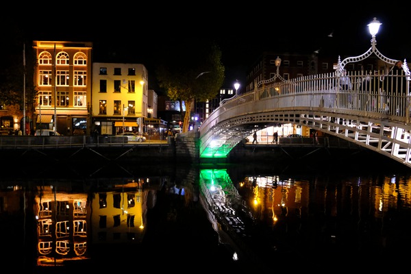 Dublin Dreams along River Quay 1B Print