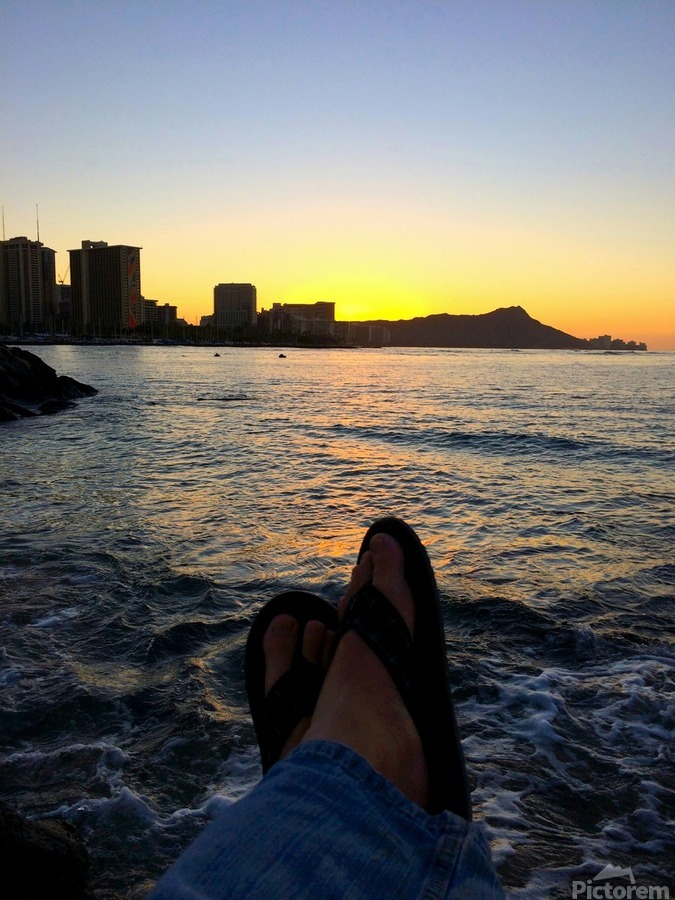 Sitting by the Dock of the Bay Sunrise  Print
