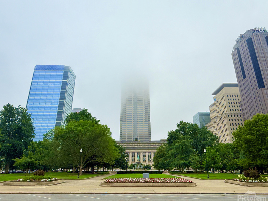 Skyscraper in the Mist  Print