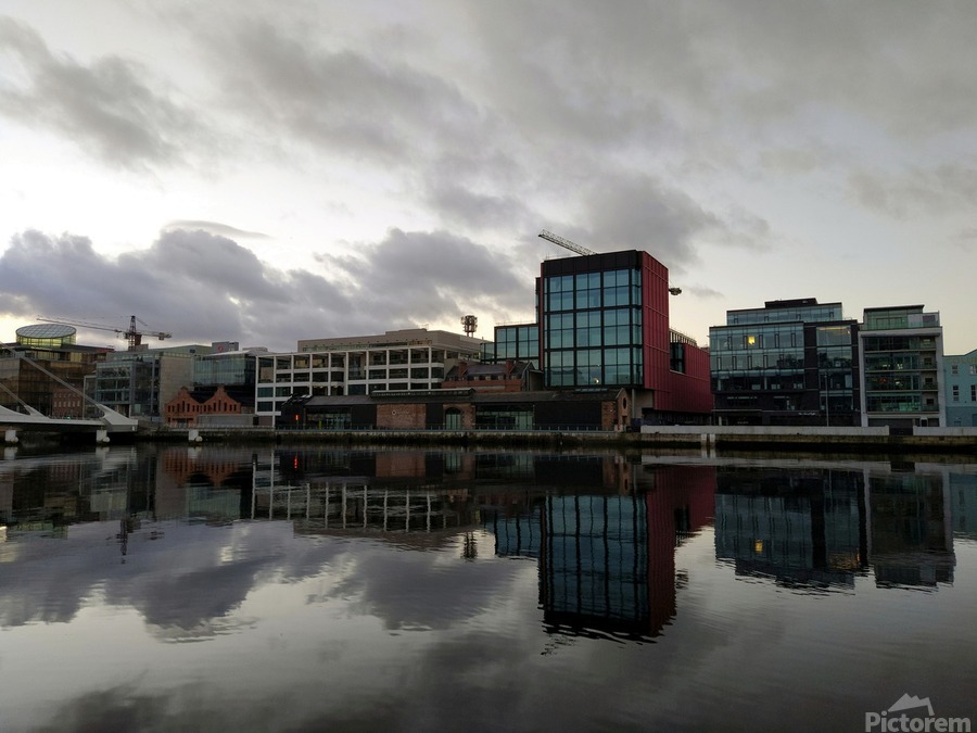 Calm Along River Quay 3  Print