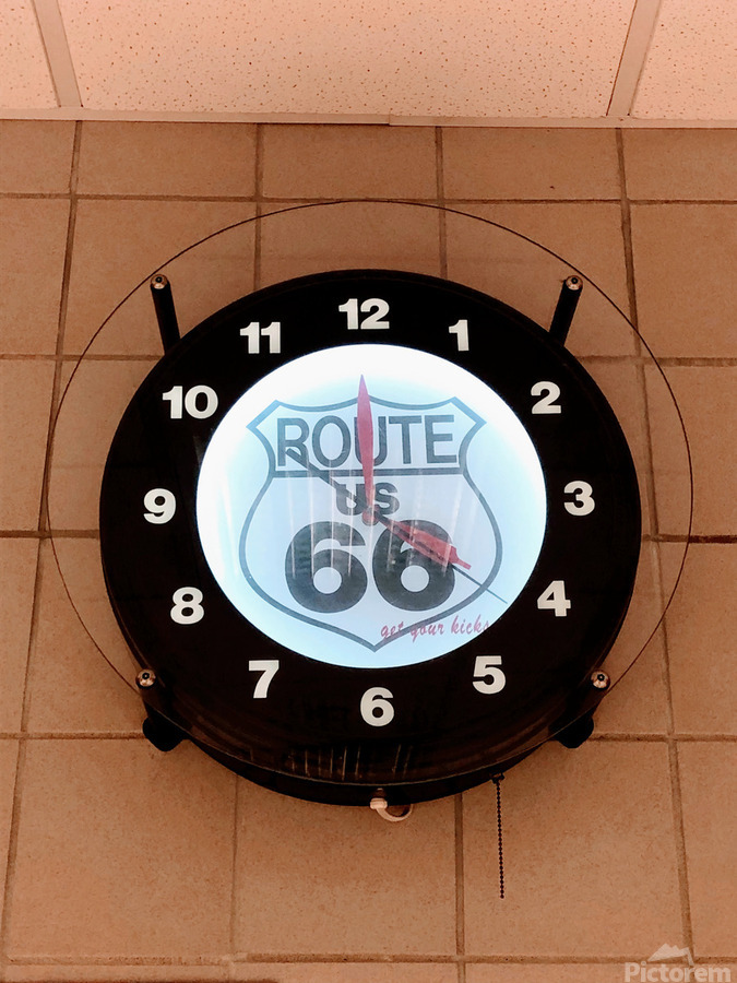 Route 66 Clock  Print