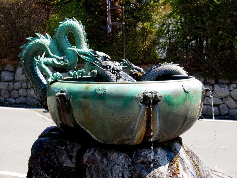Dragon Bowl Sculpture Water Fountain  Print