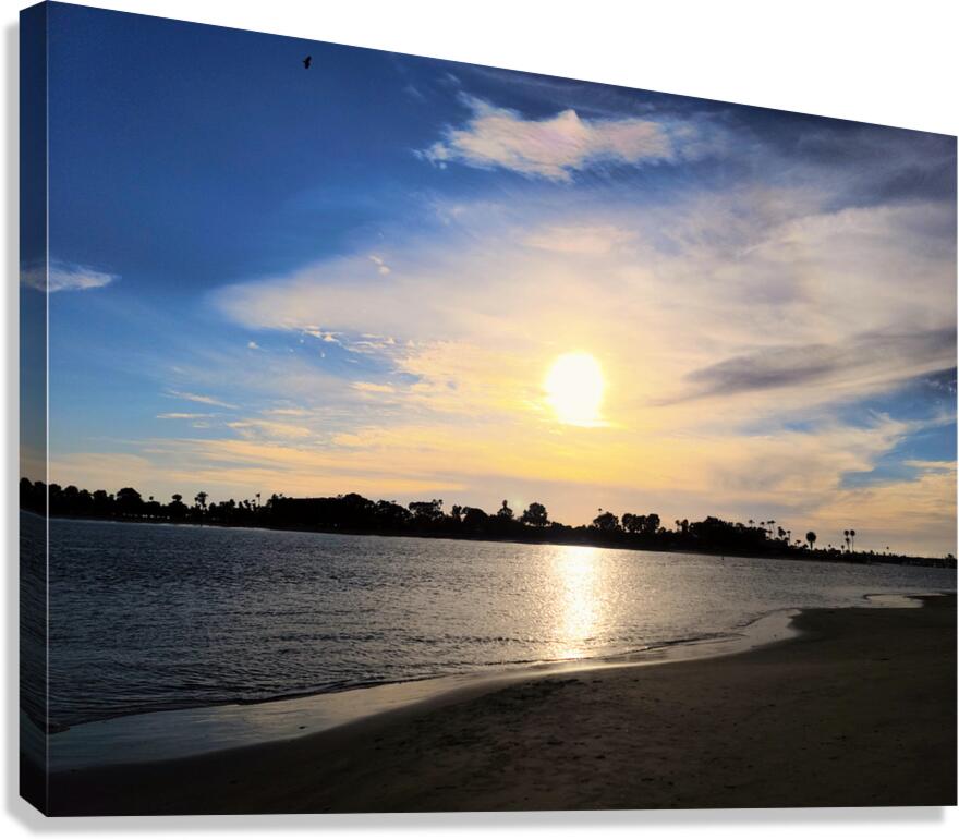 Soft Waves Carry the Day’s Goodbye Canvas Print