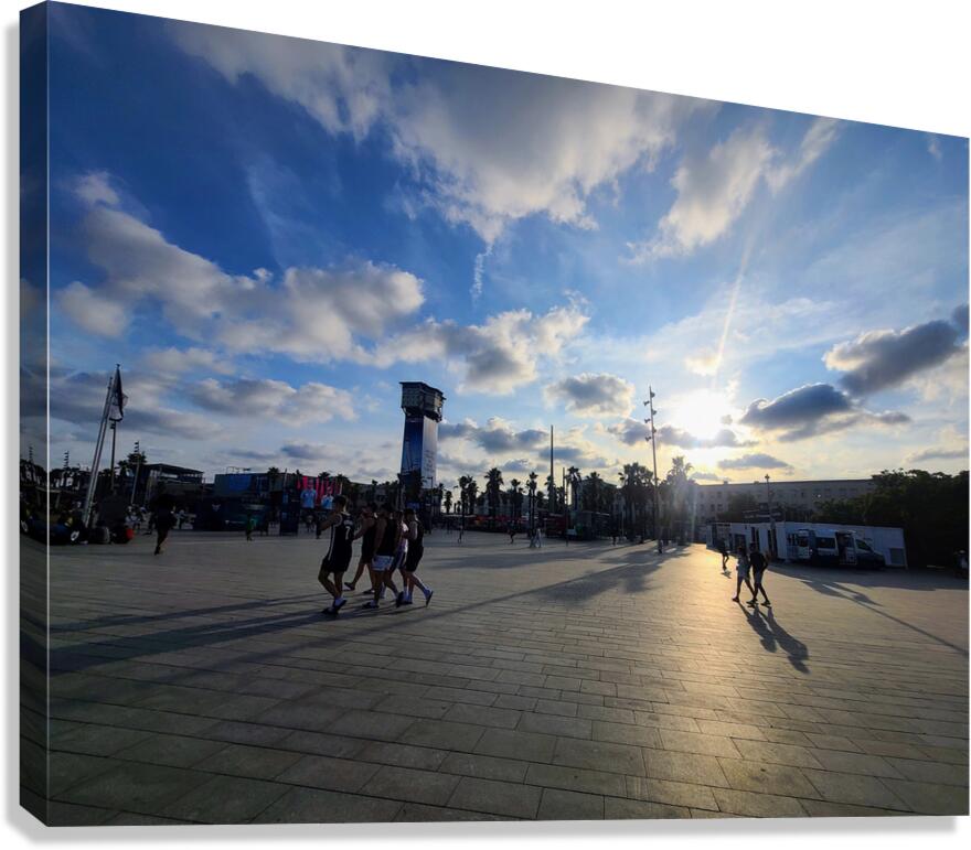 Geometry of Light and Stride Canvas Print