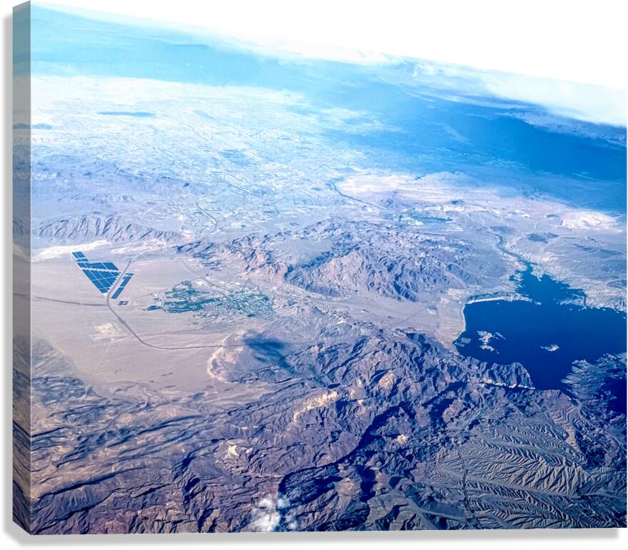 Vegas from the Sky: Electric Dreams in the Desert Canvas Print