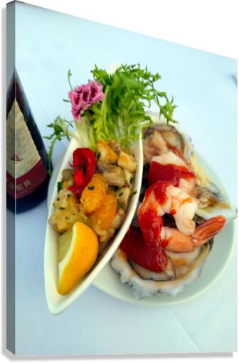 Seafood Untossed Salad Canvas Print