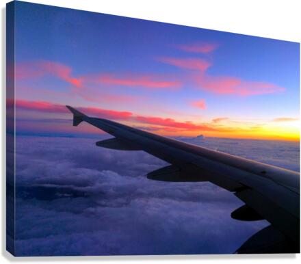 Flying into the Sunset 4 Canvas Print