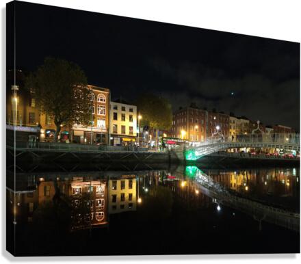 Dublin Dreams along River Quay 1 Canvas Print