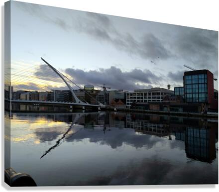 Calm Along River Quay 1 Canvas Print