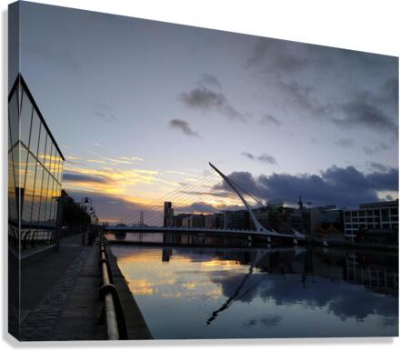 Calm Along River Quay 1B Canvas Print