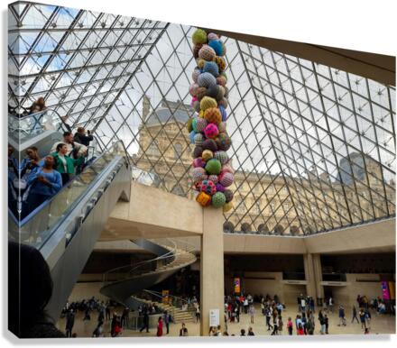 In Louvre with the View 2B Canvas Print
