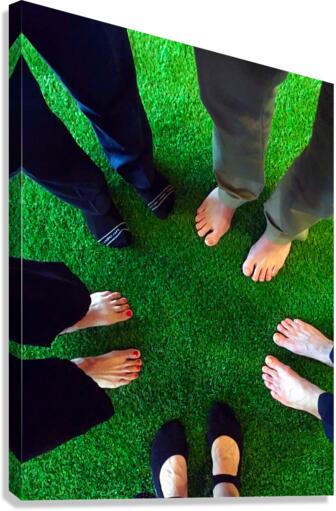 Fancy Feet Team Huddle  Canvas Print