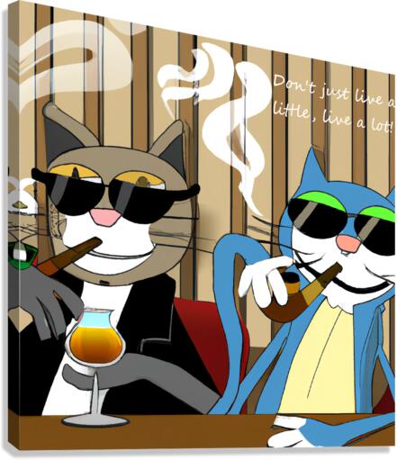 BadCatz Bar Buddies 1B Canvas Print