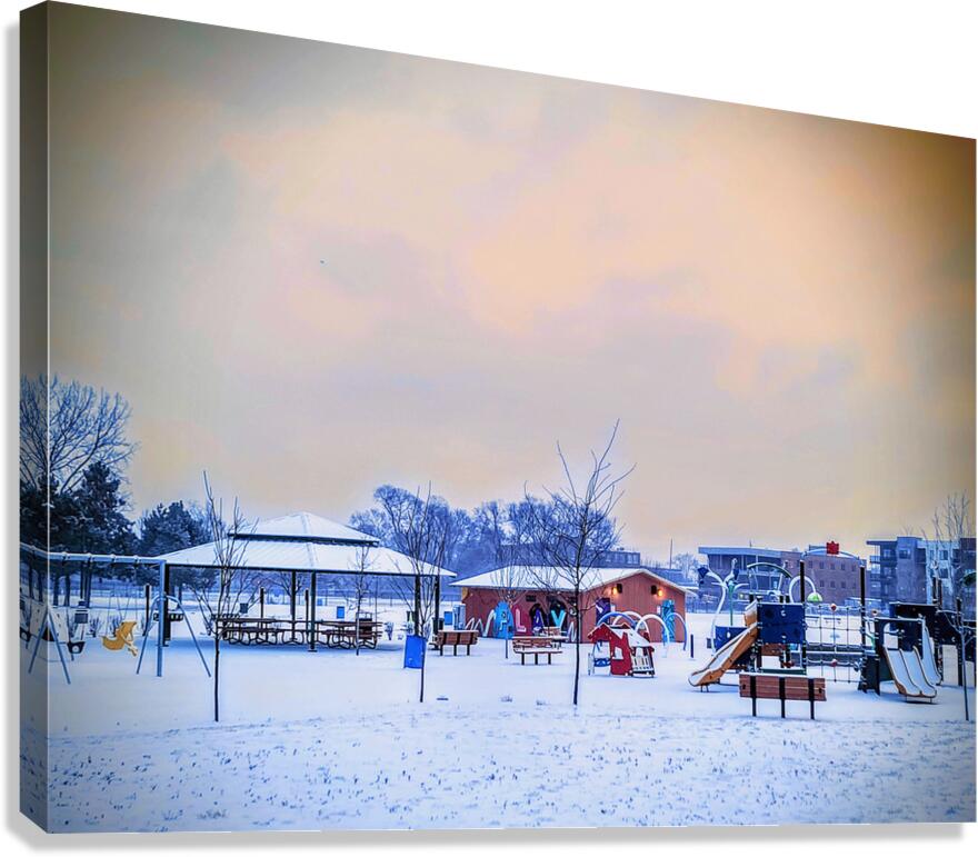 Snowy Playground Canvas Print