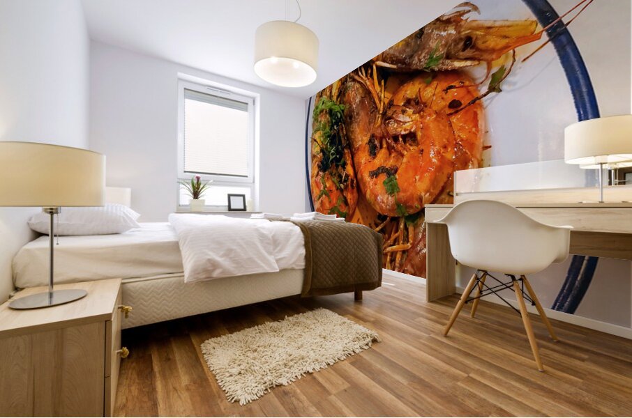 Cilantro & Smoke: A Portrait of Bold Simplicity Mural print