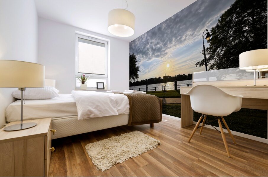 Golden Hour on the Centerline Mural print