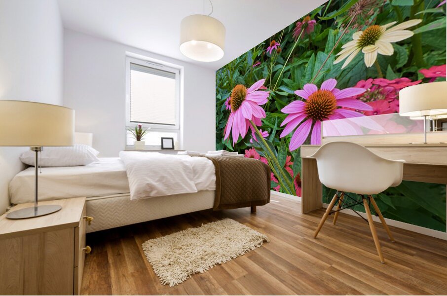 Coneflower Chorus Mural print