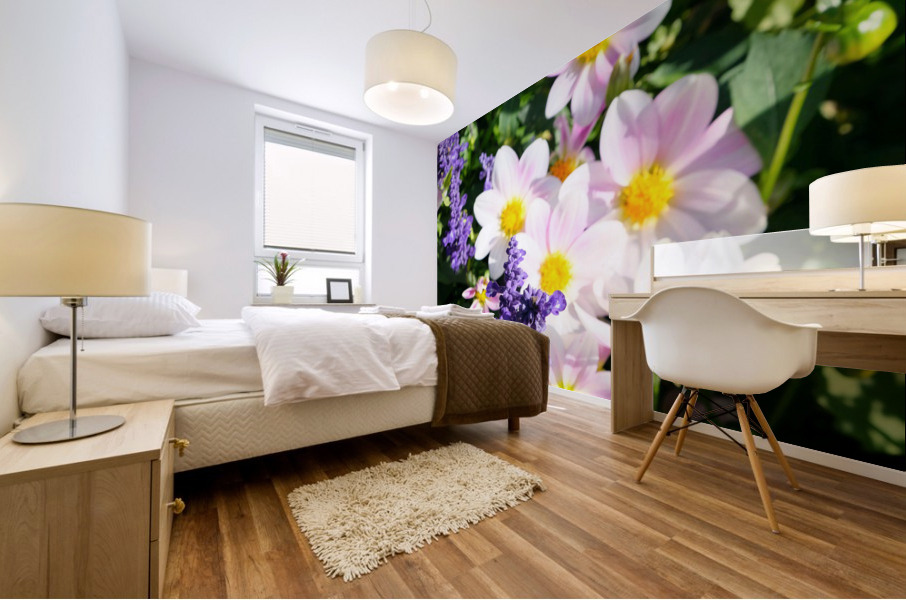 Blushing Petals 2B Mural print