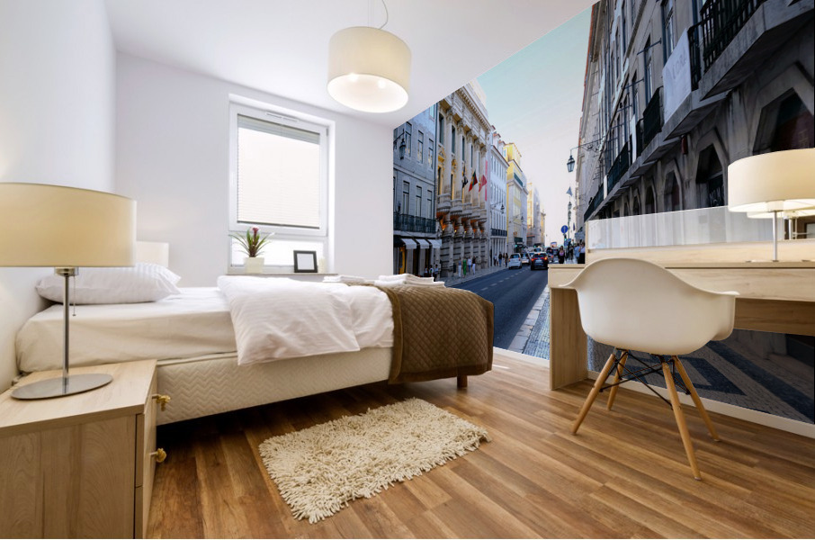 Walk through Lisbon Mural print