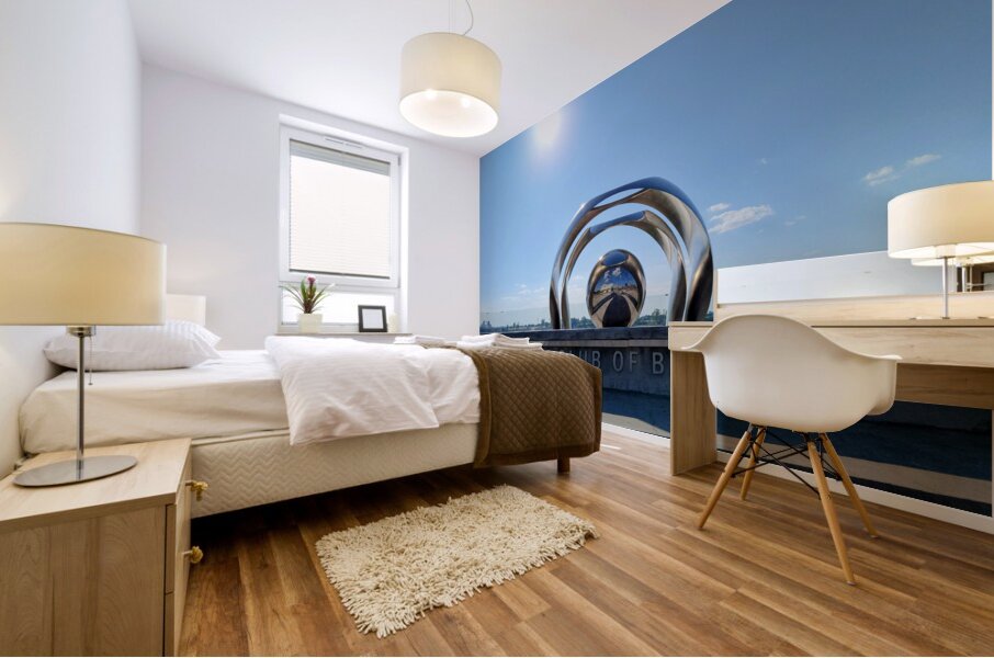 Rotary Club Centennial Sculpture Metallic Eyeball to Heaven Mural print