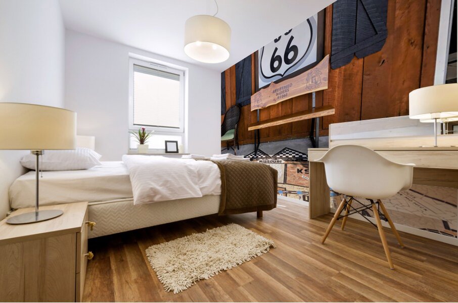 Mosaic Tribute to Route 66 Mural print