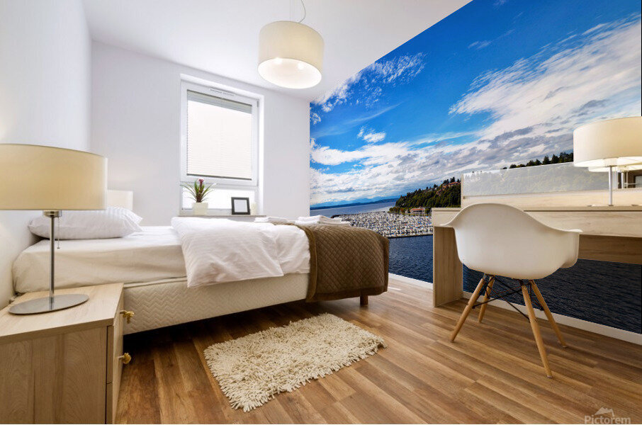 Boat Dock By the Sea Wall Mural print