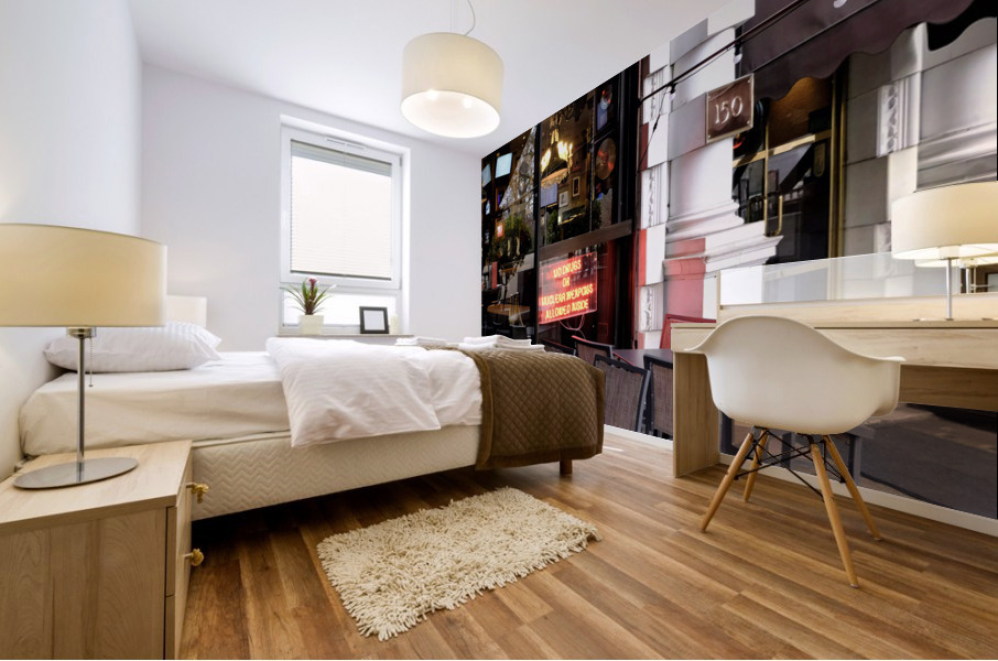 A Hard Rule at this Cafe Mural print