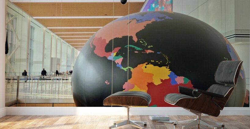 Globe and Droplets Hanging Art  Wall Murals