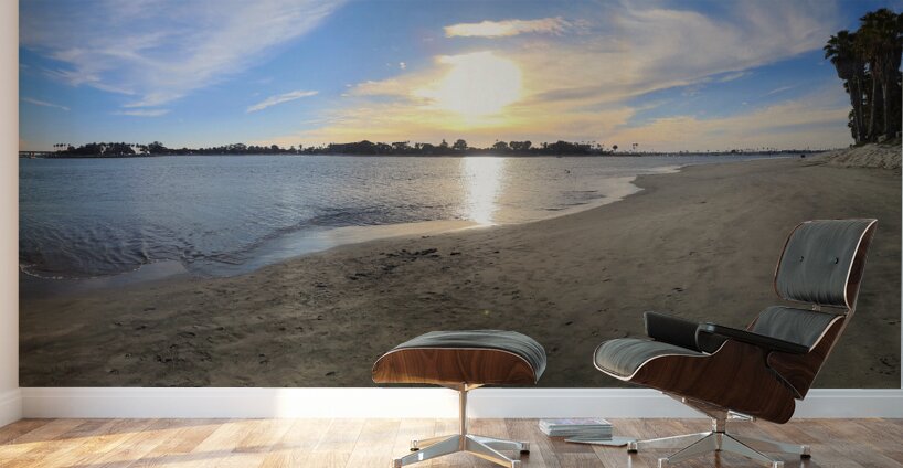 Panoramic San Diego Sunset on the Beach  Wall Murals