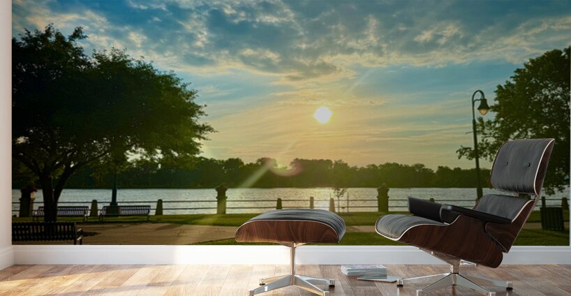 Sunset Reflections from the Quiet Side of the World Wall Murals