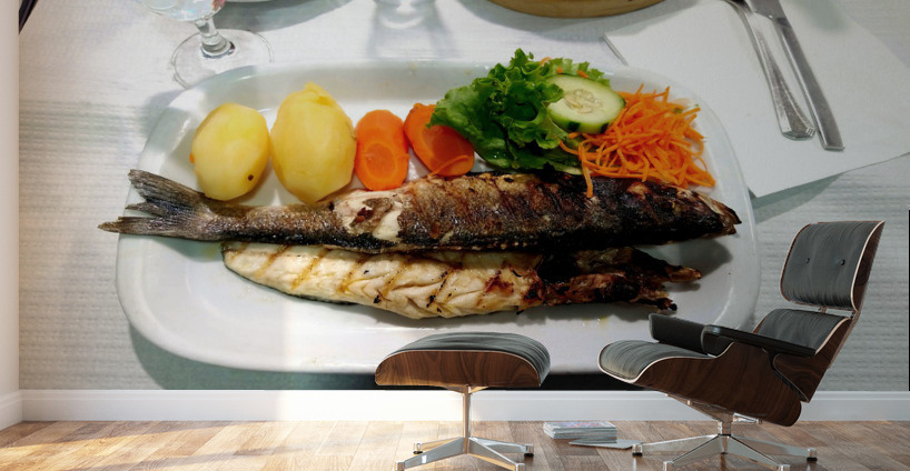 Grilled Fish Wall Murals