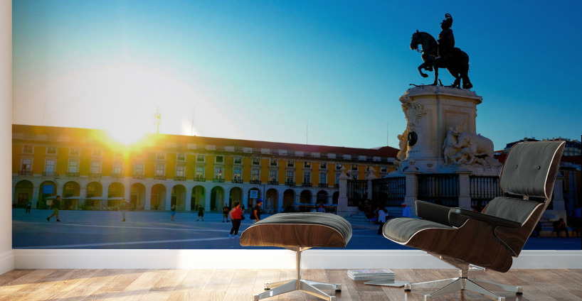 Charging into the Sunset at Riverfront Square Wall Murals