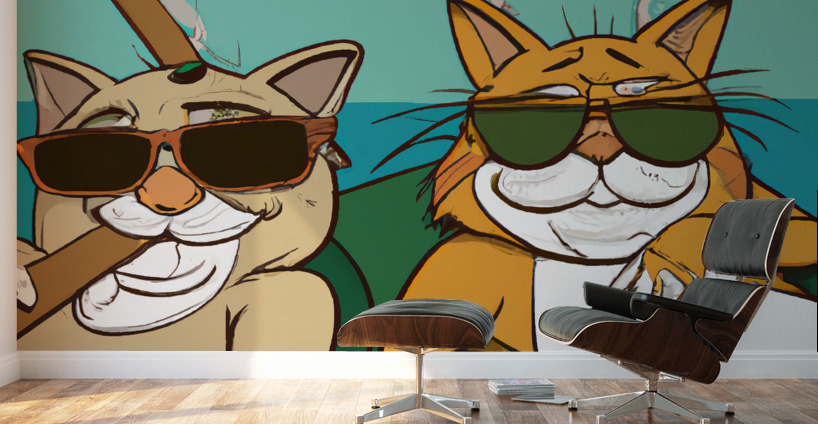 BadCatz Beach Bums 1B Wall Murals