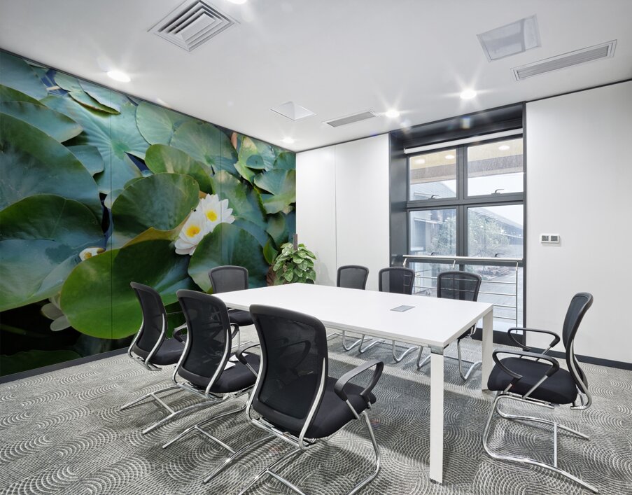 Peeping Beauty Water Lily: Harmony in the Hidden Bloom Wall Printing