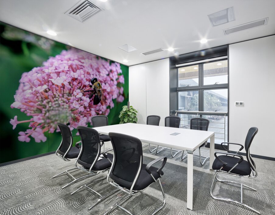 Bee Still on Butterfly Bush Wall Printing