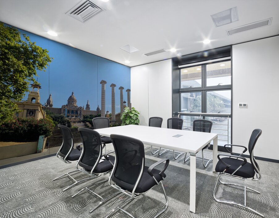 Museum of Catalan Visual Arts: Pillars of Memory Wall Printing