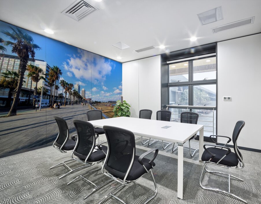 Barcelona Beach: Where the City Meets the Sea Wall Printing