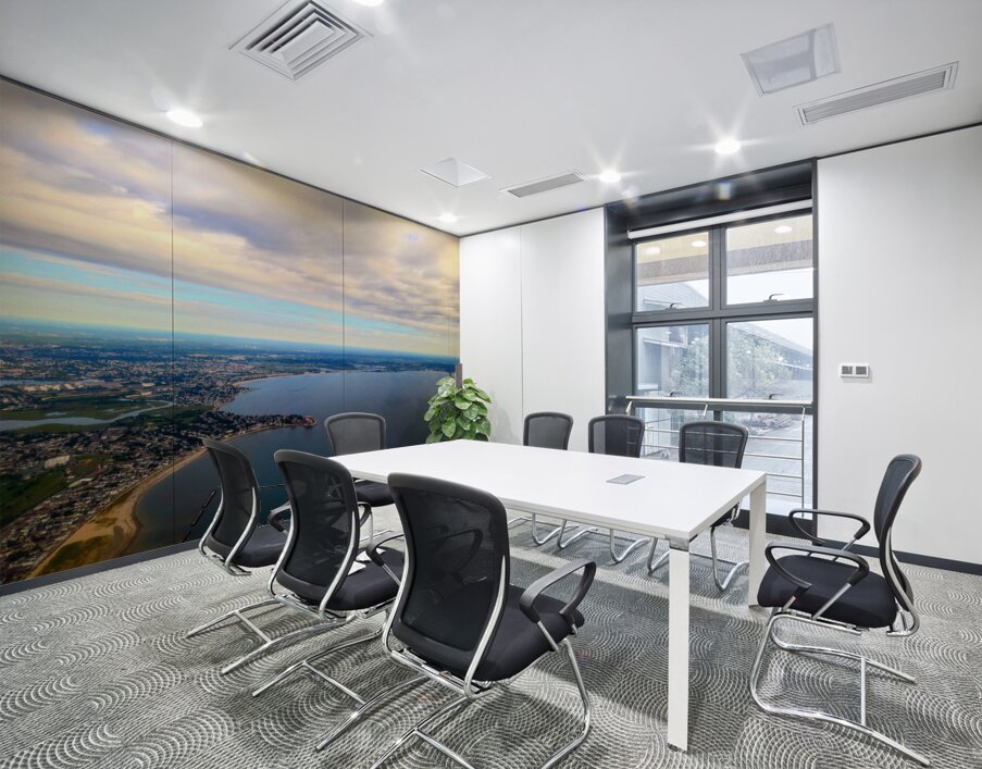 Tides of Perspective: An Elevated Gaze over Boston Bay Wall Printing