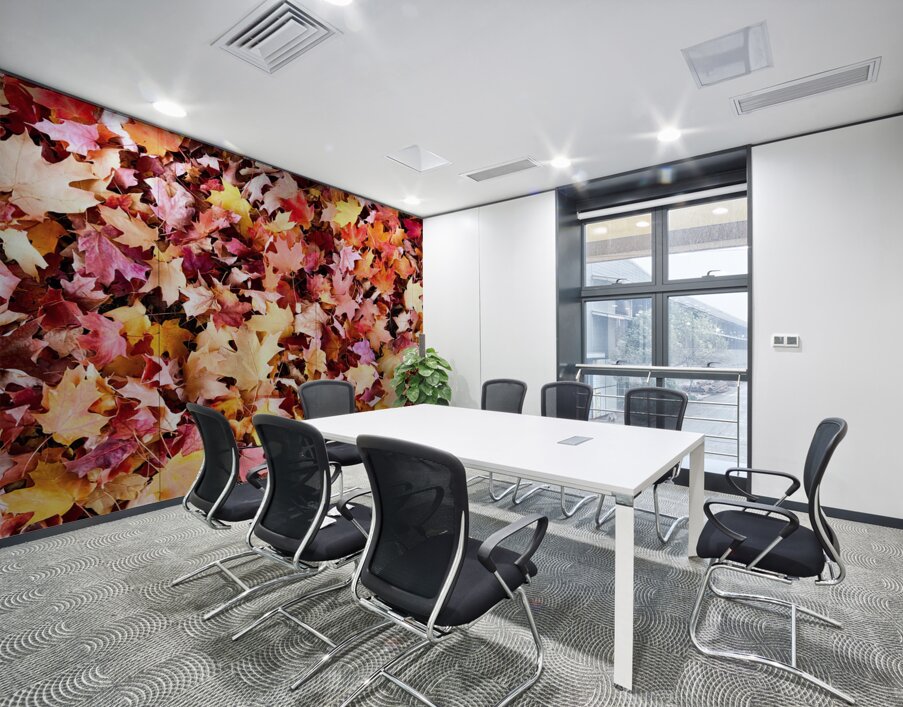 Natural Carpet: Fall’s Confetti Wall Printing