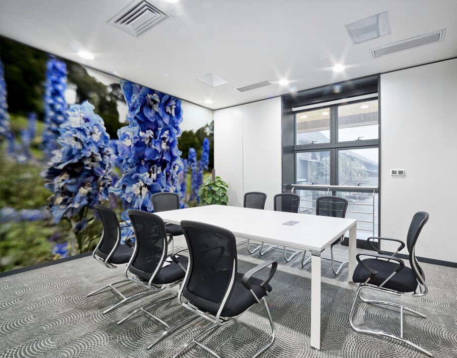 Blue Spire in Bloomstorm: Larkspur Wall Printing