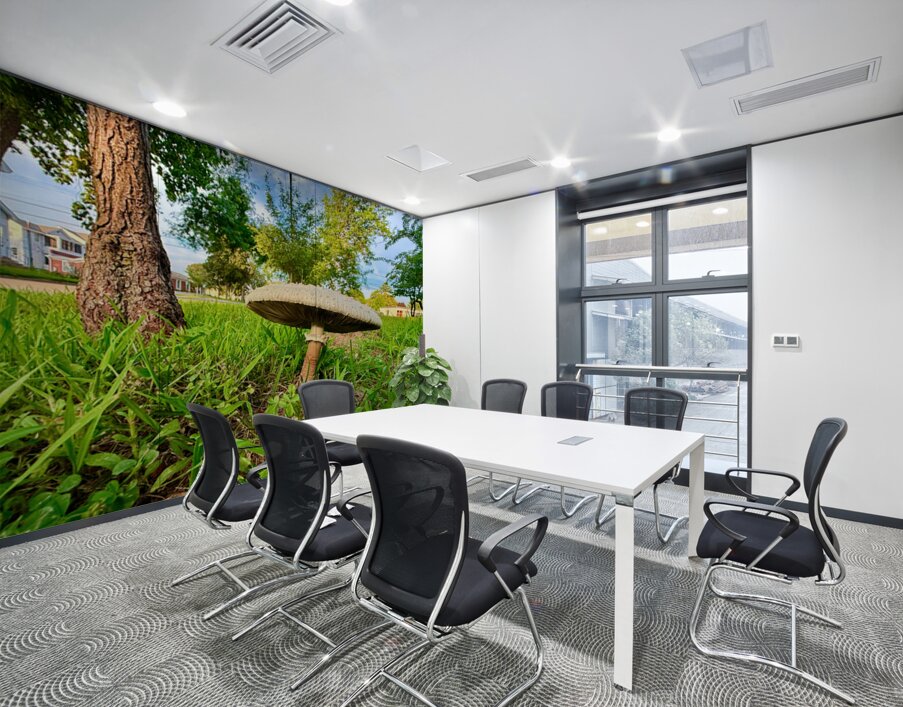 The Lone Umbrella of Morning Light Wall Printing