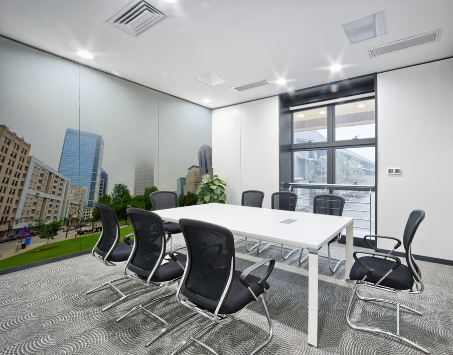 Foggy Skyline with Park Wall Printing