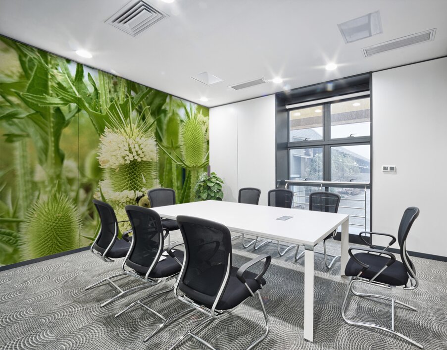 Nature’s Bristle Crown Wall Printing