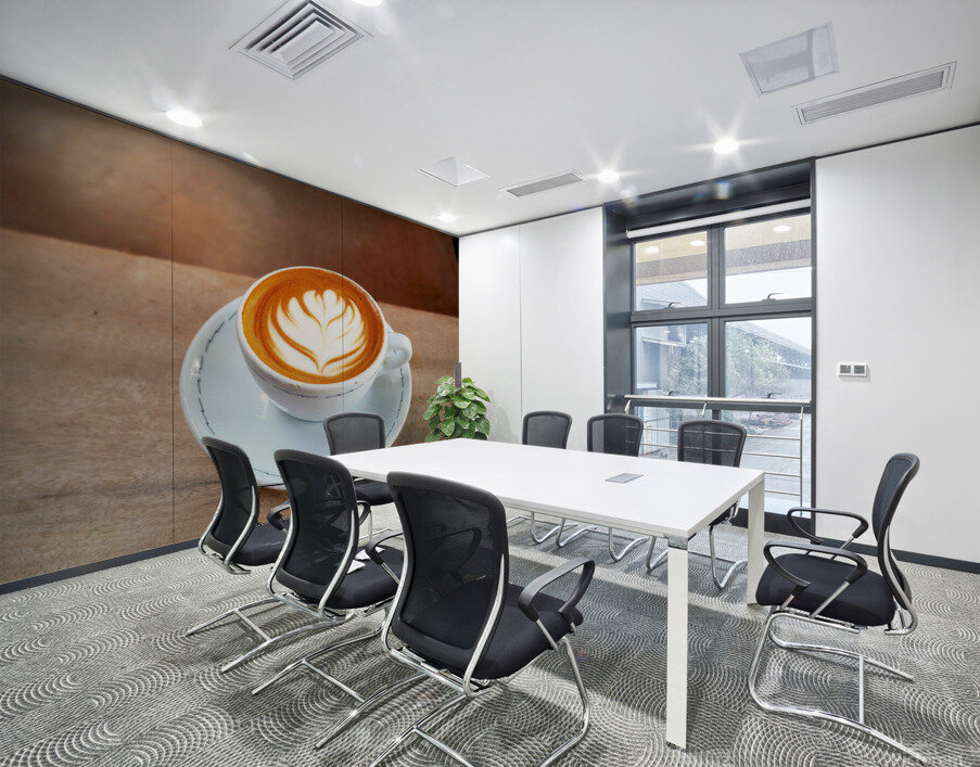 Blooming Caffeine Wall Printing