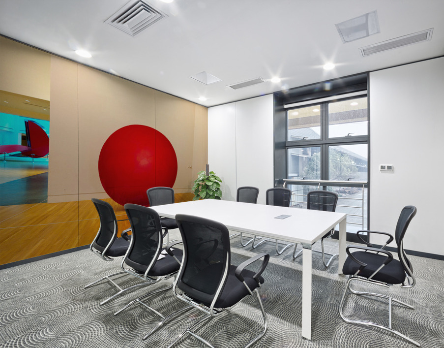 Big Red Dot B Wall Printing