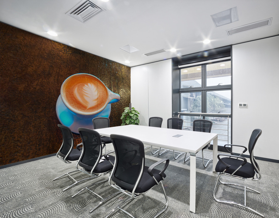 Frothy Feather Lavender Vanilla Latte Wall Printing