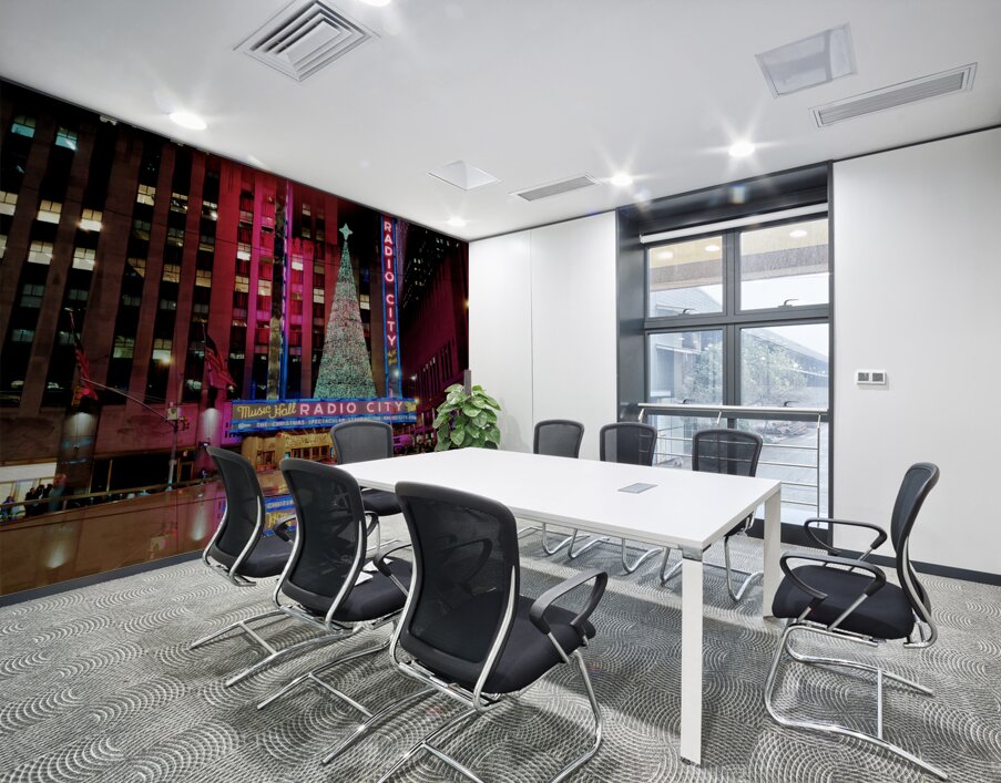 NYC Reflections of Radio City Music Hall  Wall Printing