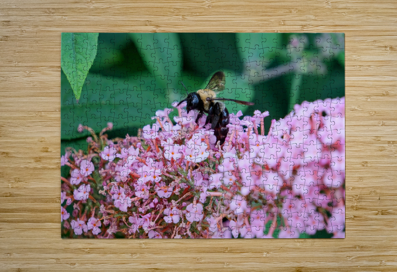 Just Bee Still In Fields of Pink Click4Pix Puzzle printing