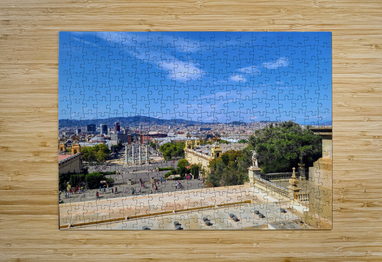 The Pulse of Catalunya: Barcelona View from Museum of Catalan Visual Arts Click4Pix Puzzle printing